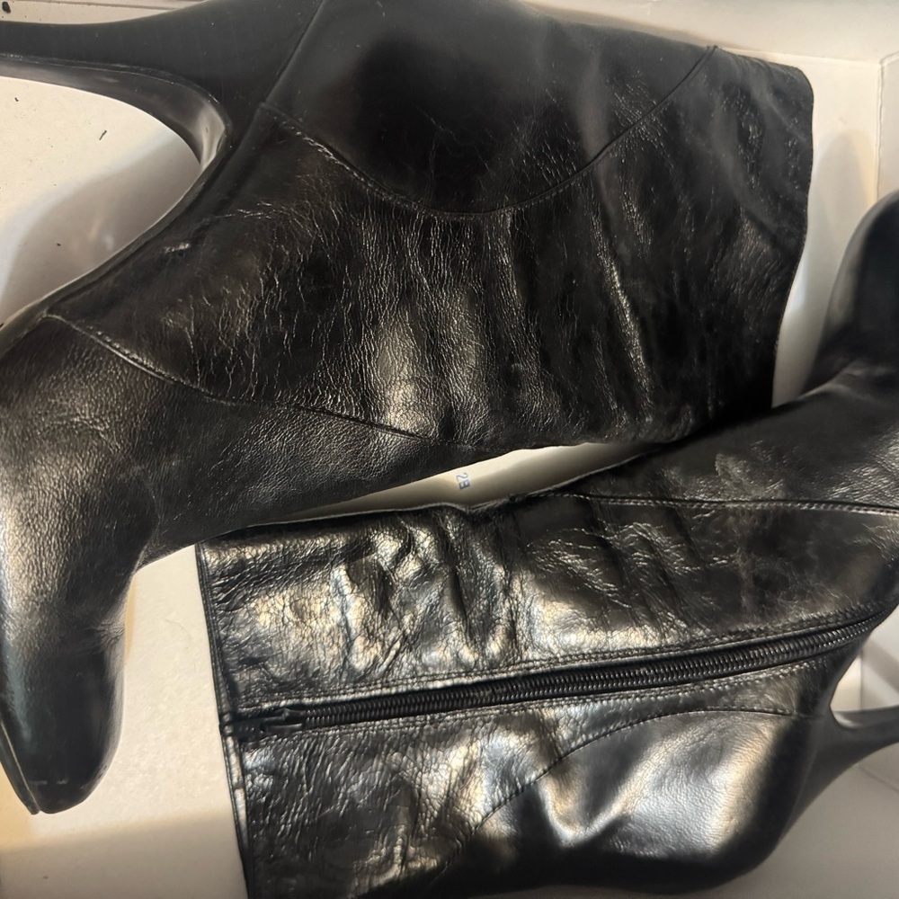 Nine West Black Heeled Boots